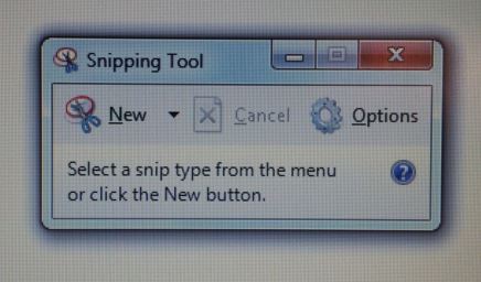 Snipping Tool Menu