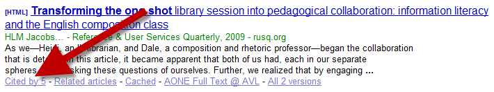 Google Scholar cited by