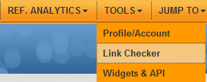 Link Checker menu