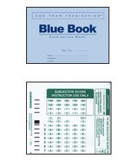 blue book and scantron